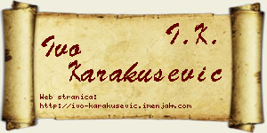 Ivo Karakušević vizit kartica